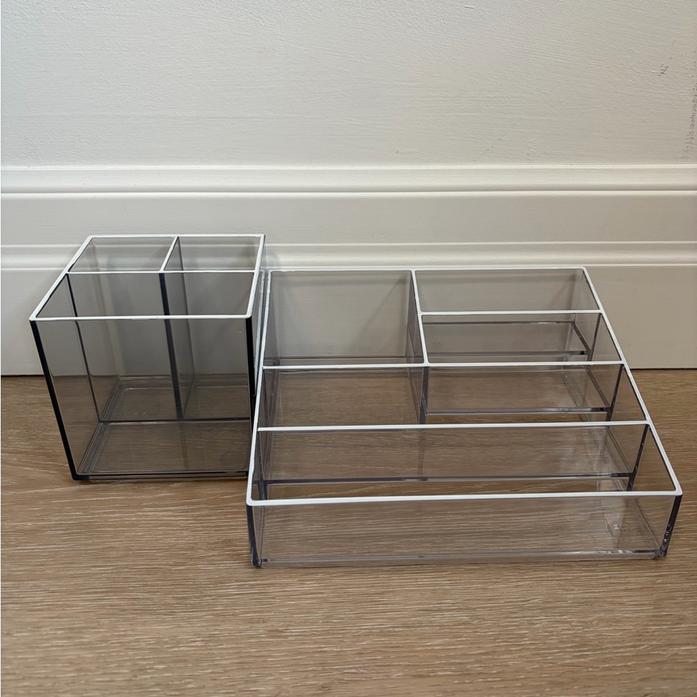 Acrylic Makeup Organizer Storage x2